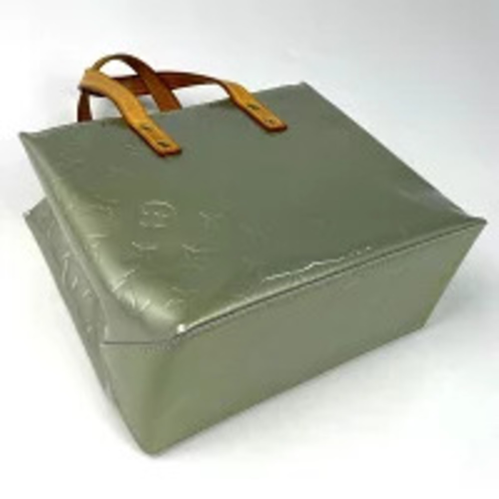 Louis Vuitton Vernis Handbag Patent Vernis Gray Monogram Leather Lead